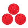 3Pcs/set Colorful Pickleball Ball 40 Holes Small Drilled Holes, Glow in The Dark Pickleballs Outdoor Picklebal Ball Set