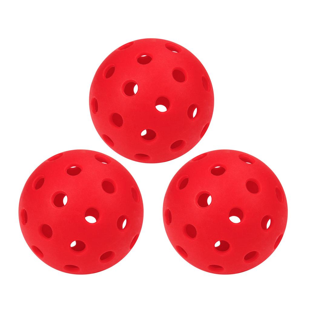 3Pcs/set Colorful Pickleball Ball 40 Holes Small Drilled Holes, Glow in The Dark Pickleballs Outdoor Picklebal Ball Set