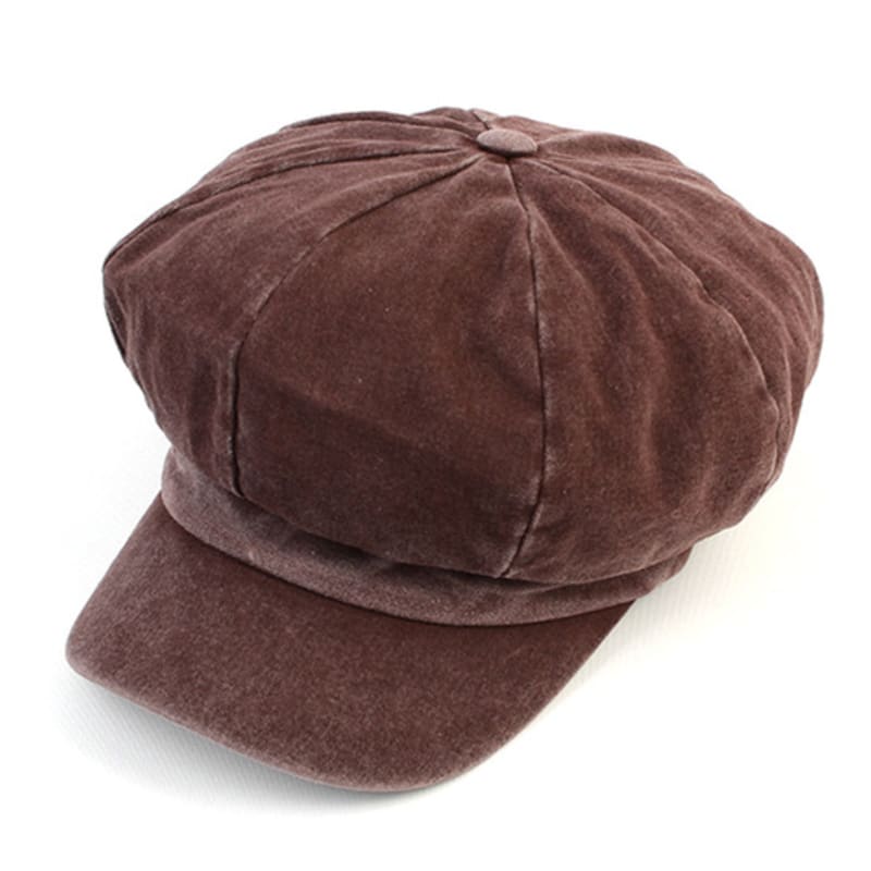 Universal Chemistry Belted Hard Washing Burgundy Newsboy Cap