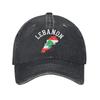 Lebanon Flag Map Sun Baseball Cap Fashion Unisex WoUnisex Washed Trucker Hat High Quality Custom Logo Outdoor Gym Baseball Caps Gift