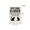 Funny Cat Close Door Metal Wall Art Poster Cafe Decor