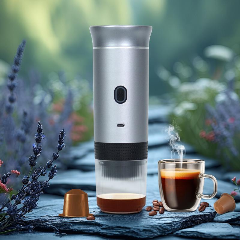 

20Bar Upgraded Portable Espresso Machine,3-in-1 Auto Heating Capsule Coffee Maker,Rechargeable Camping Travel Coffee Machine