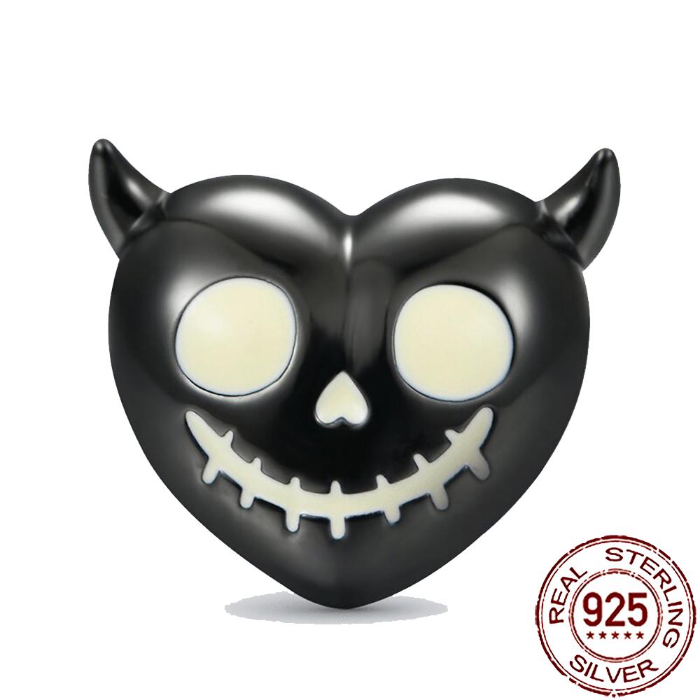 Gothic Charms Copper Pumpkin Calavera Colorida Beads Fit Snake Chain Bracelet Necklace Halloween Women Diy Jewelry