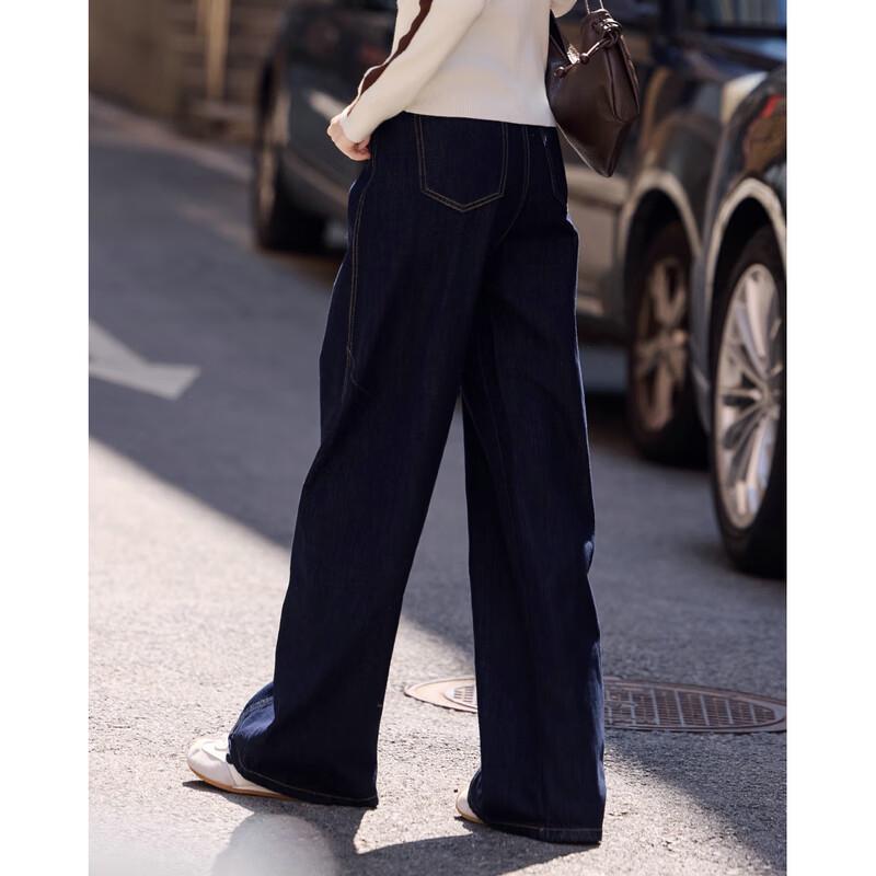 Retro Loose-Fit Washed Wide-Leg Denim Jeans