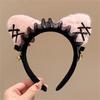 Anime Cats Ear Headband for Christmas Party Masquerades Maid Hairhoop Formal Event Hairdband Roleplay Costume Accessories