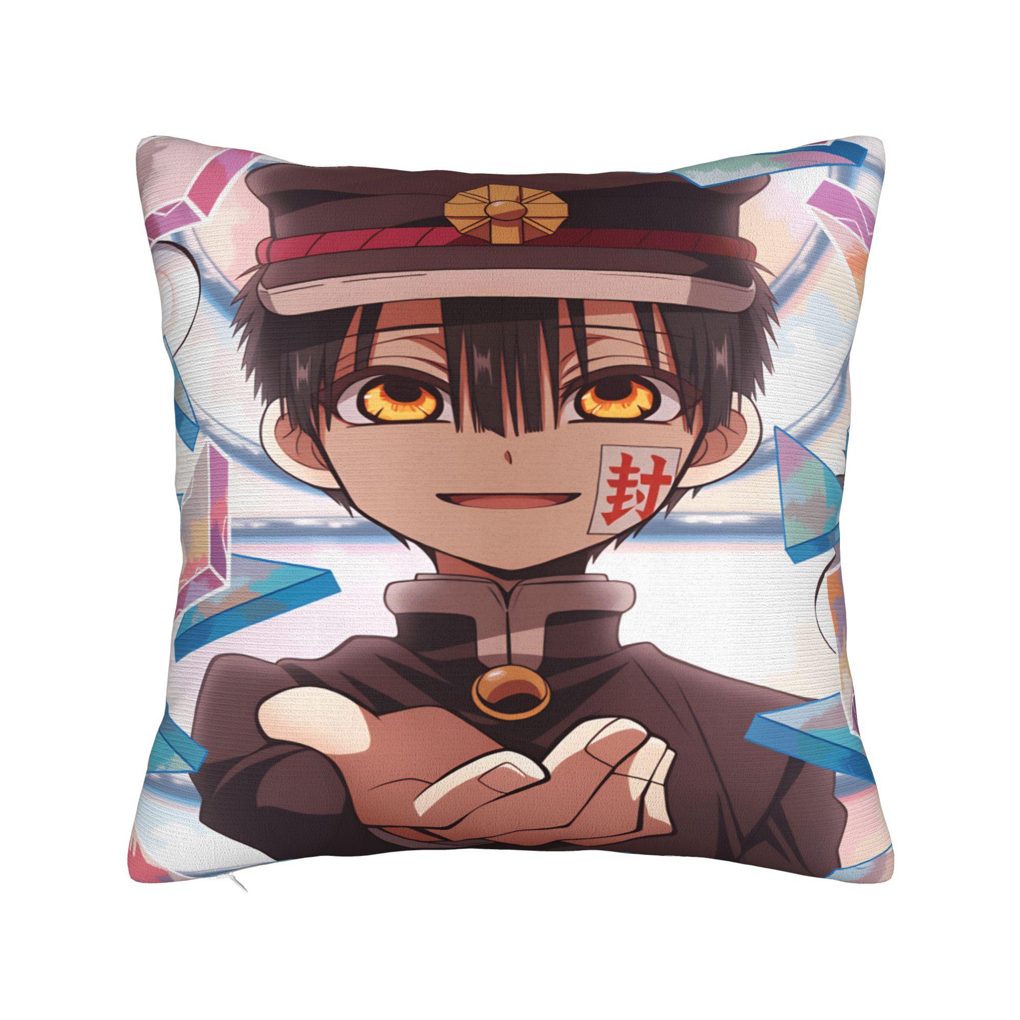 

Japanses Anime H-Hanako Kun Pillow Case Print Pillow Cover For Living Room Bed Chair Retro Trendy Pillowcases 12x12Inch