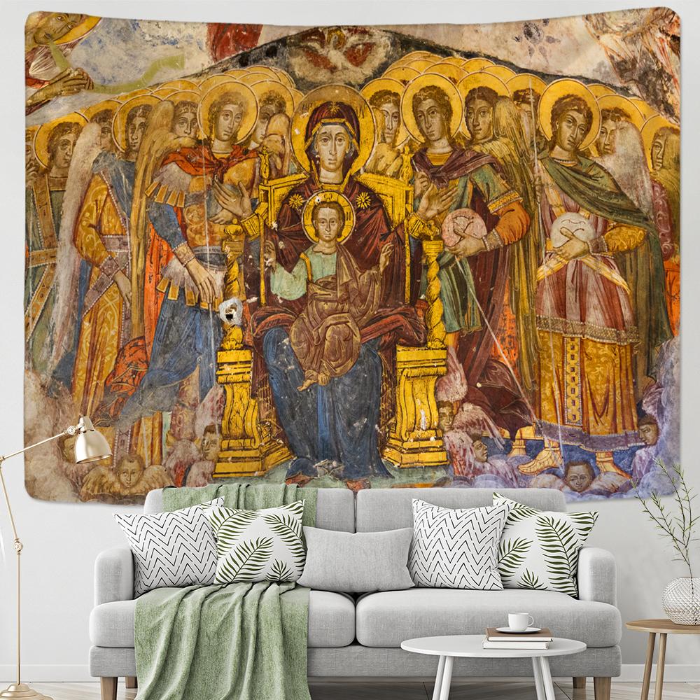 Imperium Romanum Bildväv Kung Justinianus dynasti Retro Väggduk Väggbonader Boho Heminredning Väggkonst Mural Makramé