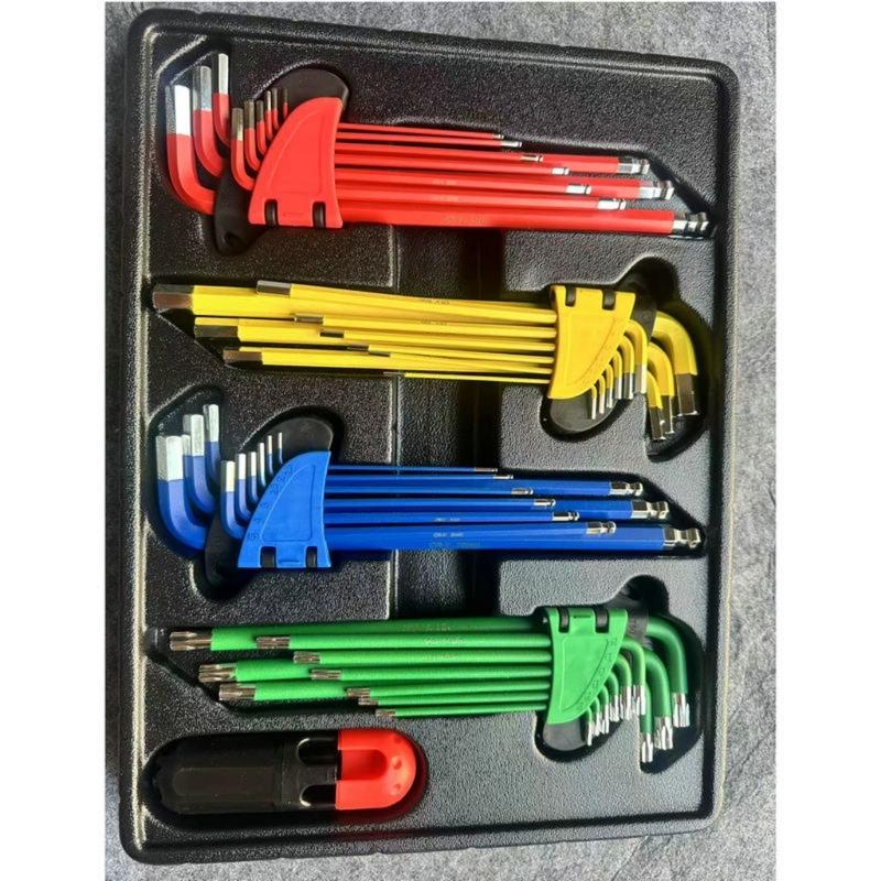 Hexagon Key Set Hexagon Wrench Screwdriver Set Hexagon Spanner Universal Wrench Key L Type with Ergonomic Handle
