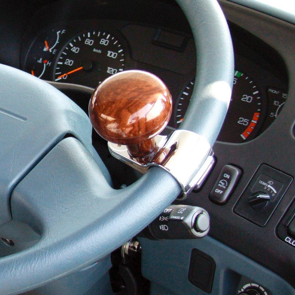 Tsuchiya Yac Car Interior Accessories Steering Wheel Spinner 2 Wood Compatible with Steering Wheels 28-34mm TS-212