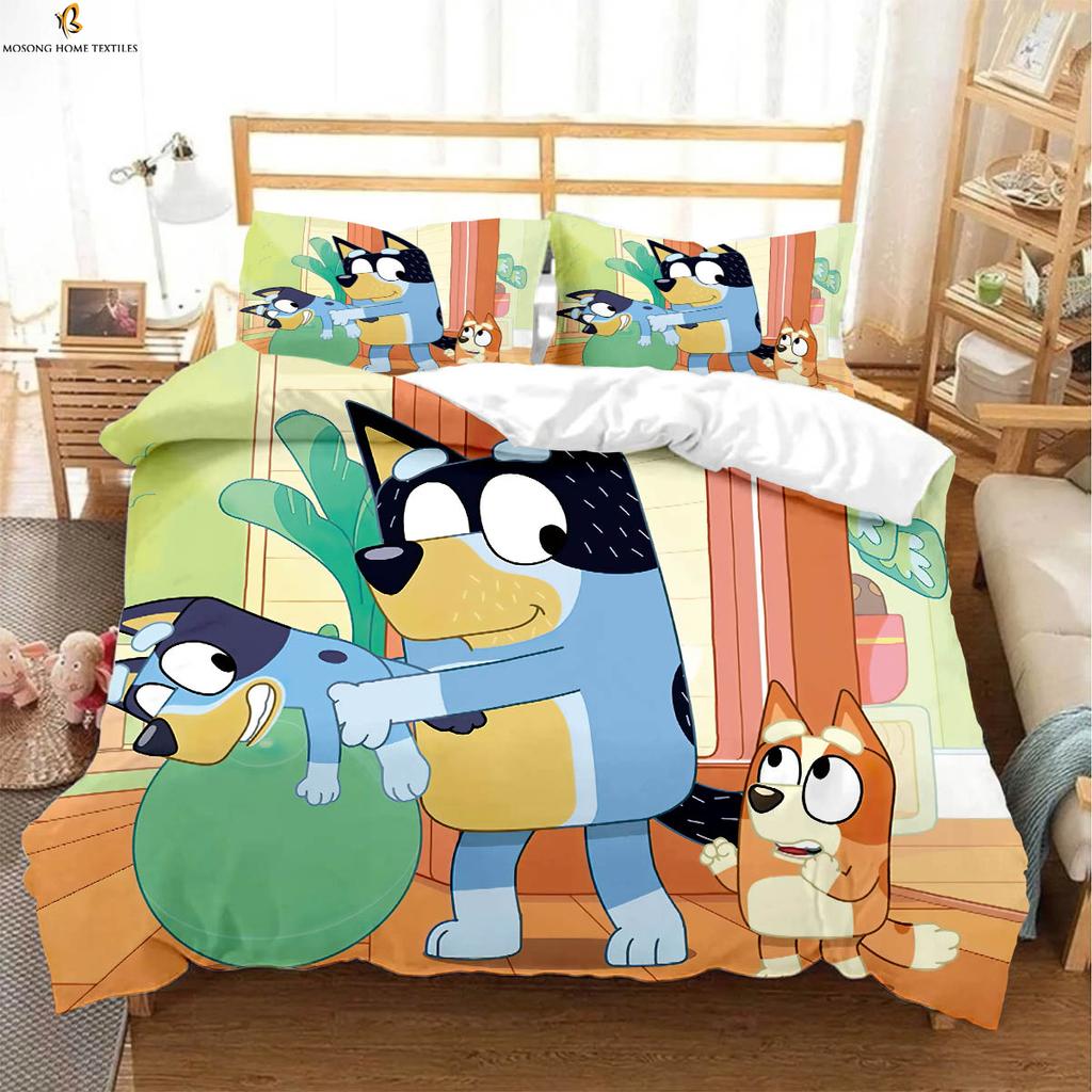 Children's Bedding Set Animated Cartoon Duvet Cover Anime Pillowcase Comfortable Bed Set Full Size Single Bed Double Bed