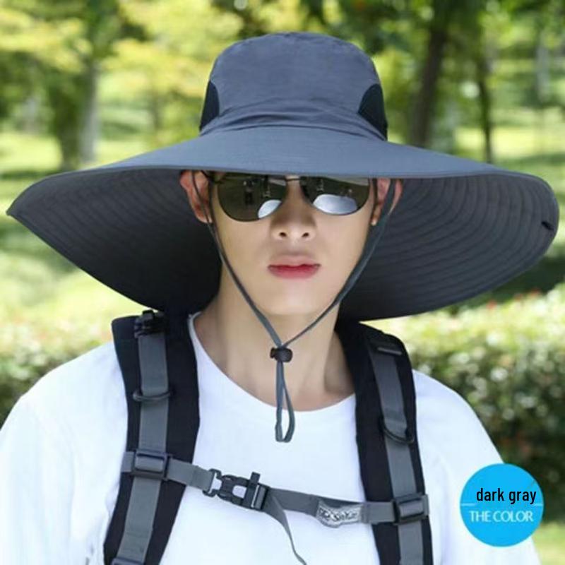 Men s Foldable Wide-Brim Fisherman Hat