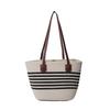 Bohemian Woven Straw Tote Bag Large Capacity For Casual Beach Day Travel