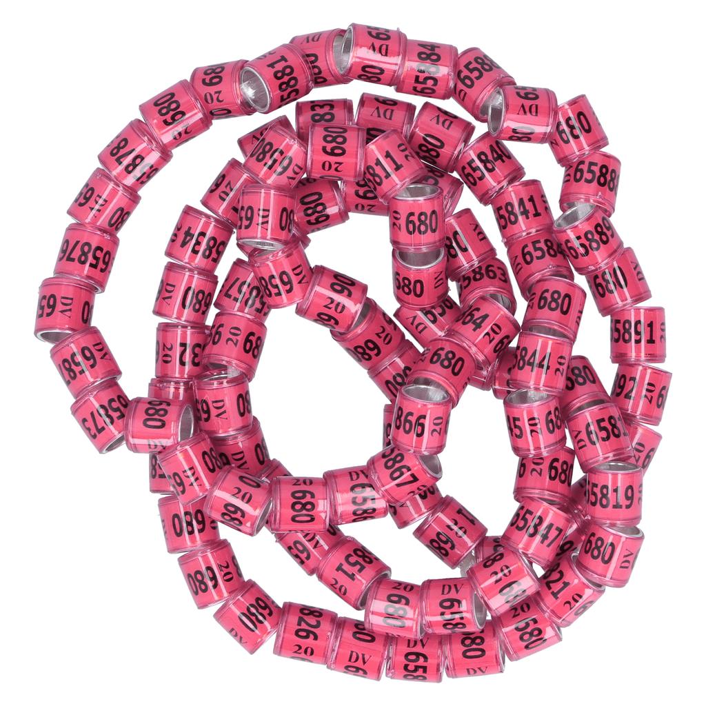 100Pcs 8mm Pigeon Leg Bands Aluminum Alloy Non Competition Recognizable Bird Leg Rings for Animal