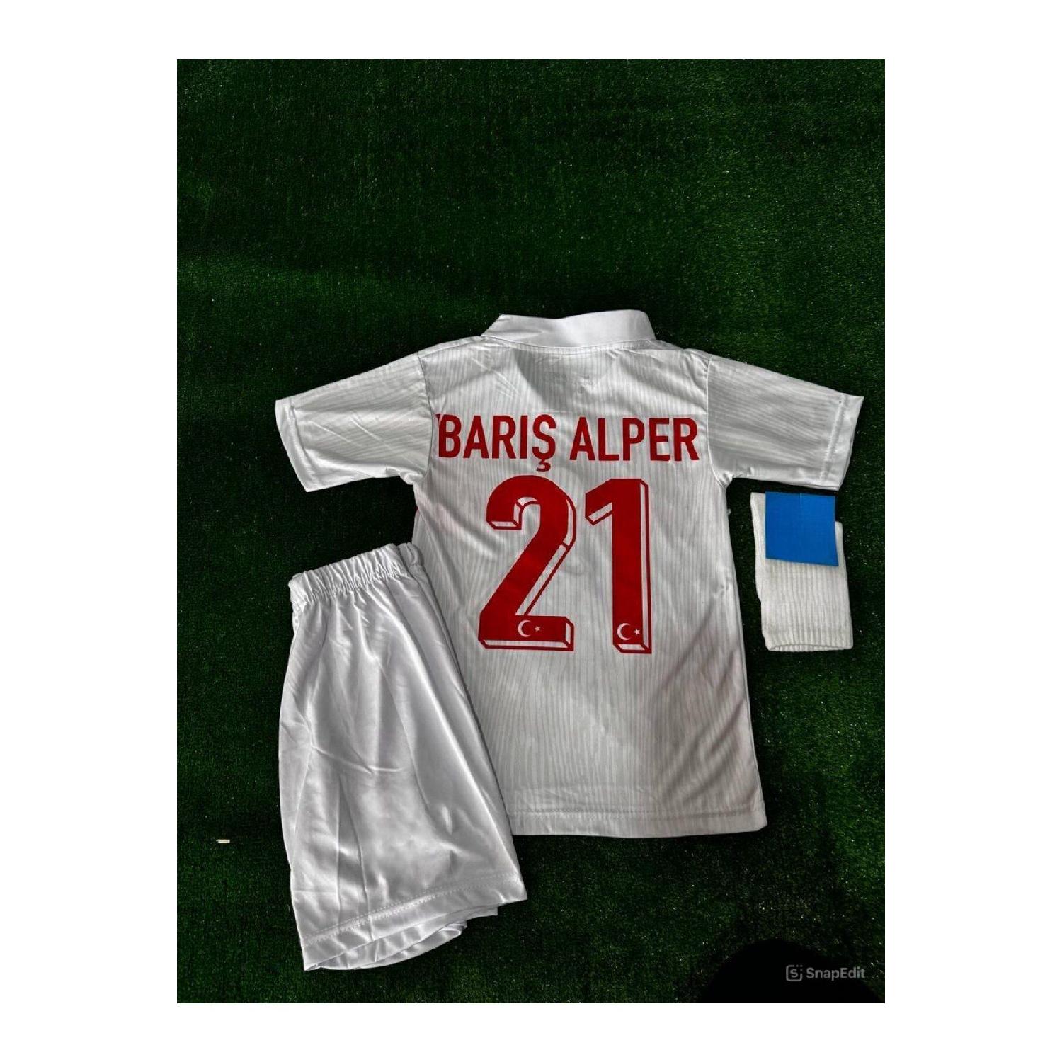 

Trkiye Bar Alper Euro 2024 European Championship White Kids Jersey 3-4 Yaş чистый