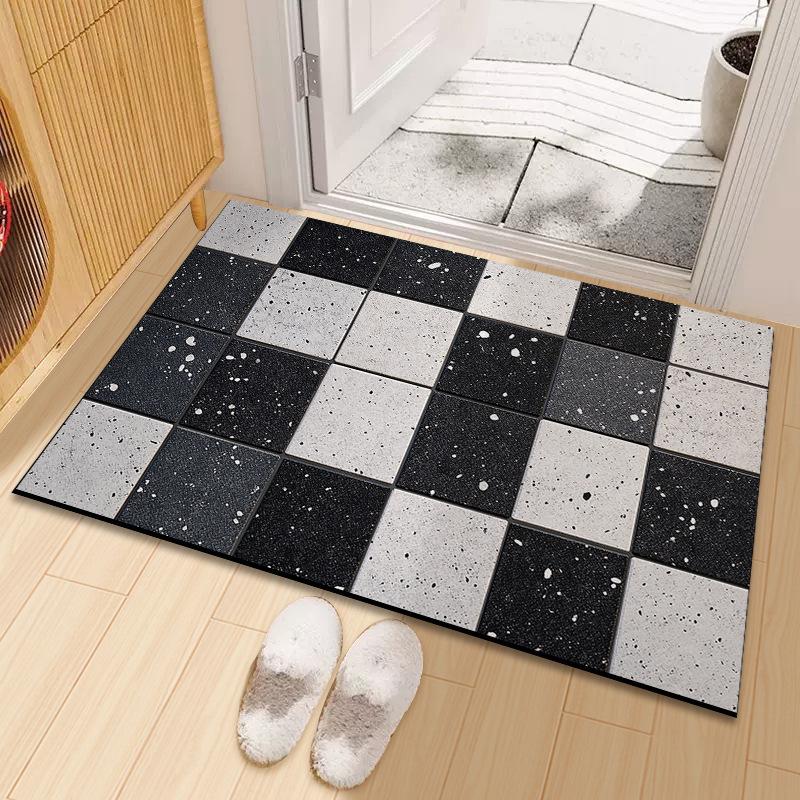 Graffiti Blok Kolorów Odporna na Brud Odporna na Ścieranie Mata Pod Drzwi Wejściowe Pogrubiona Jedwabna Mata Podłogowa Można Przyciąć na Matę Podłogową Wejściową do Domu