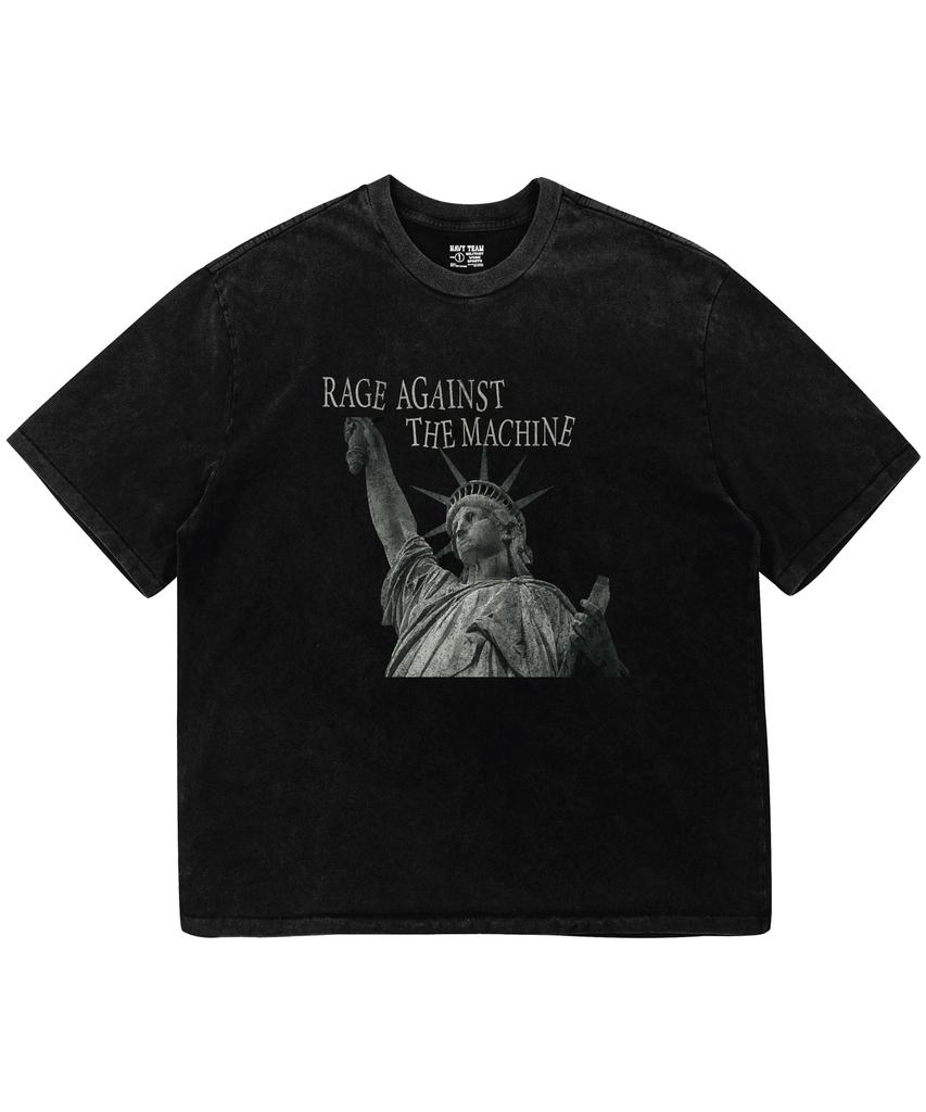Navy Team Rage Against The Machine Pigment-Dyed Short Sleeve T-Shirt