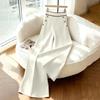 Women High Waist Wide Leg Pants Button Detail Straight Leg Casual Trousers Lightweight Loose Fit Bottoms for Everyday Wear