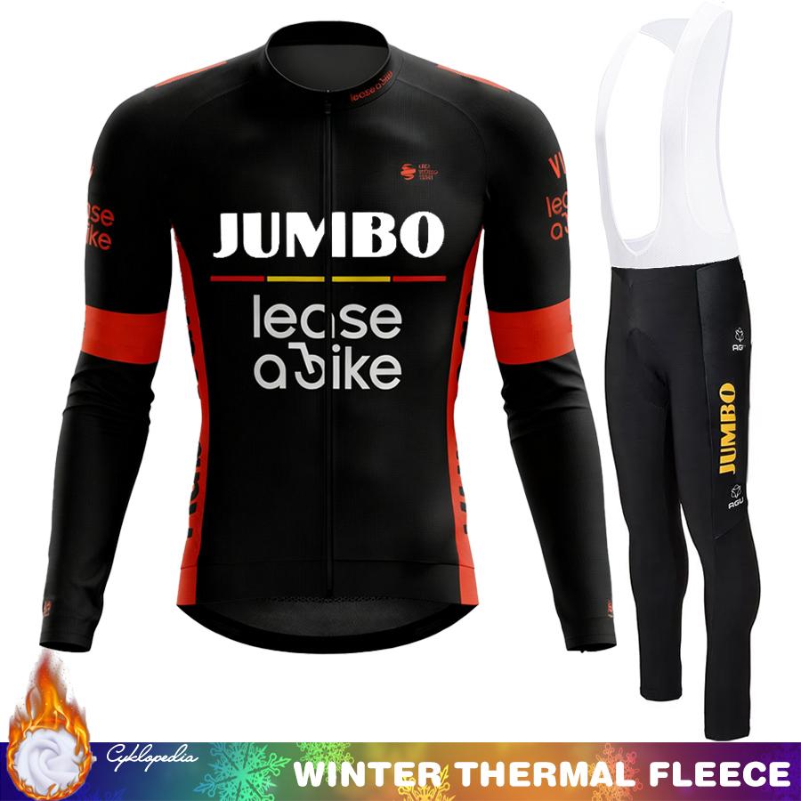 Herrcykelkläder Vinter Termisk Fleece Cykelbyxor JUMBO Man Set Tröja Kläder Cykeldräkt Herroutfit 2026 Byxor Cykel