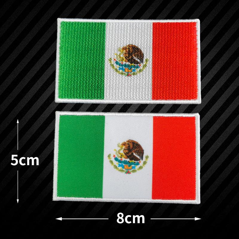 5 Stück Weltflagge Stickerei Stoffaufkleber Armband Klettverschluss DIY Aufnäher Stickerei Stoffaufkleber