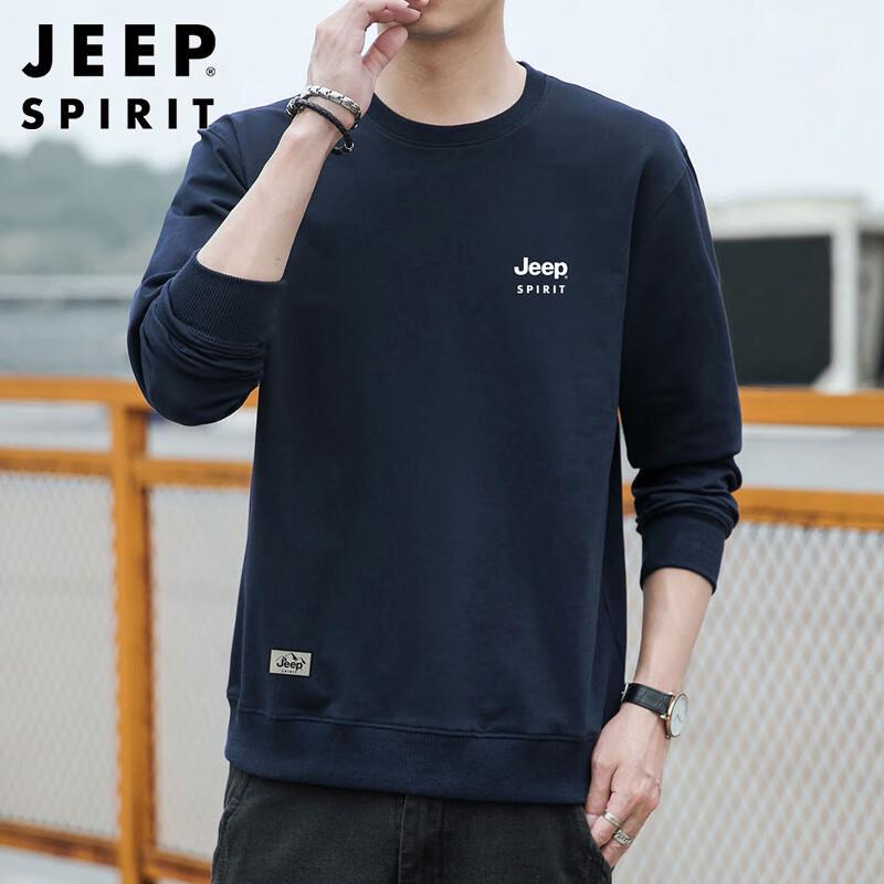 JEEP SPIRIT Men's Loose Fit Crewneck Sweatshirt