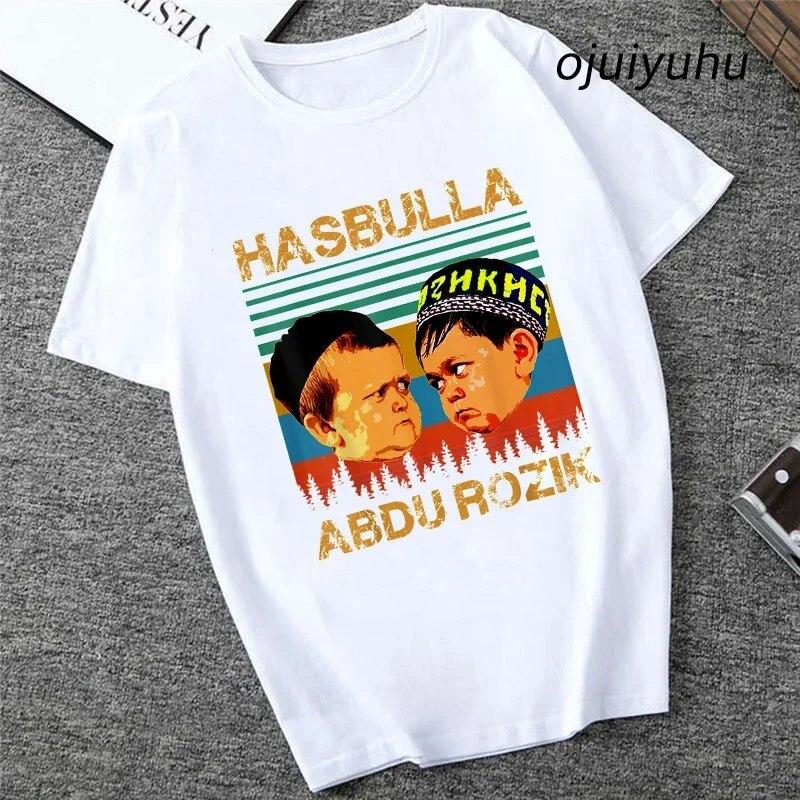 Team Hasbulla Shirt 2024 Damen Kawaii Grafik Hasbulla T-Shirt Unisex Grunge Lustiges Cartoon T-Shirt Mode Niedliche Oberteile Unisex 90er