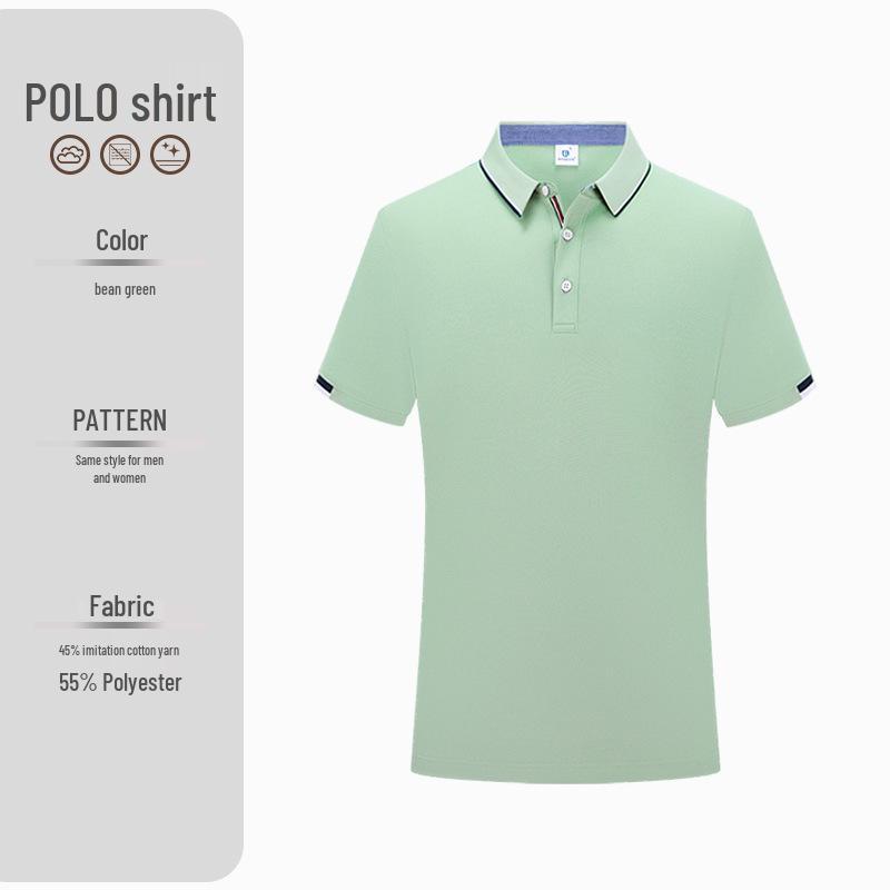 Custom Silk Cotton Short-Sleeve Polo Team Shirt with Logo Printing