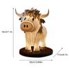 Yak Table Lamp Lighted Calf Animal Desk Light Ornament for Home Bedroom Bedside Decor
