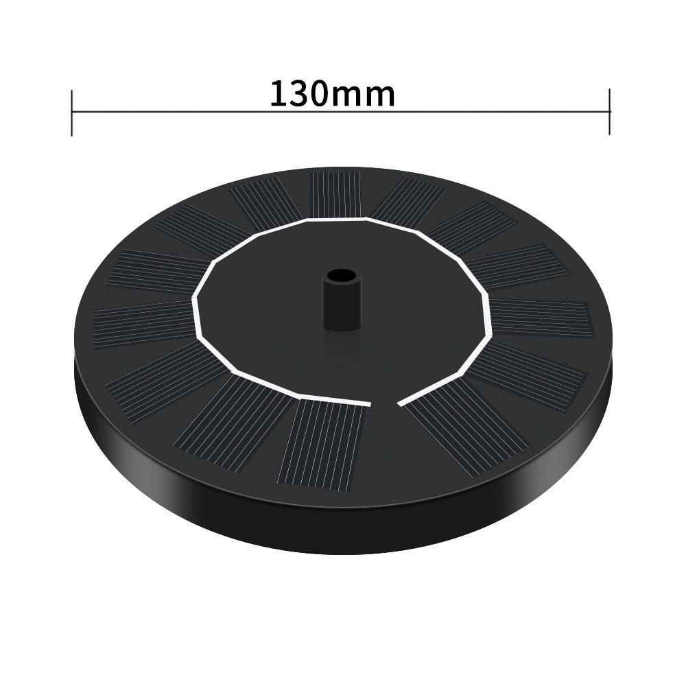 Solar-Powered Floating Fountain for Bird Baths, Ponds, Pools, and Gardens