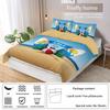 Bed Three-Piece Set 90 Sanded Cloth Digital Printing Hawaiian Beach Quilt Cover Pillowcase