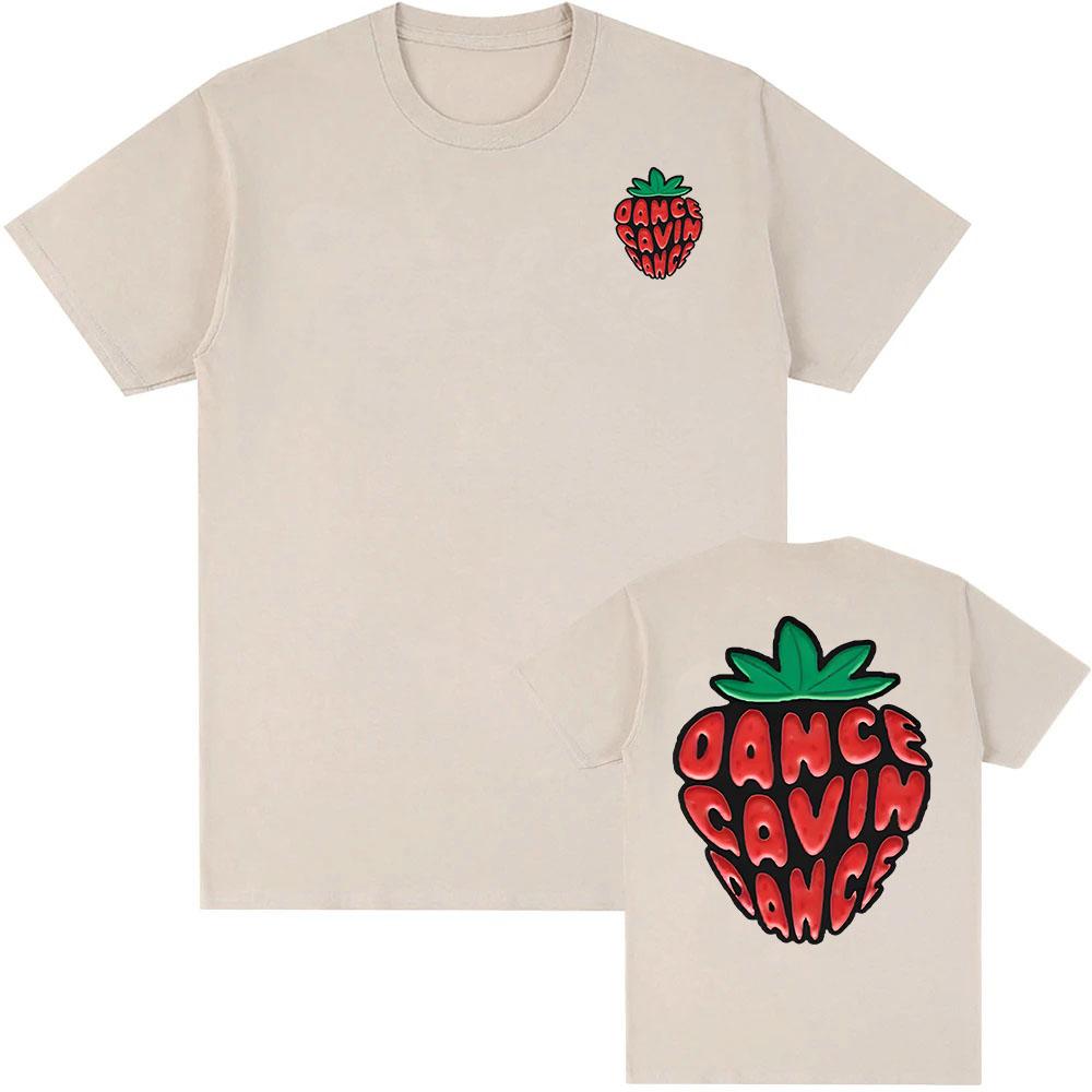 Knuckles Tee DANCE GAVIN DANCE Strawberry Tshirt Summer Oneck Cotton Male Tshirts Fashion Music Group Graphic Merch Clothing
