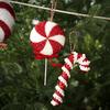Christmas Tree Decorations Foam Holiday Lollipop Ornaments Red White Christmas Lollipop Decoration Creative Holiday