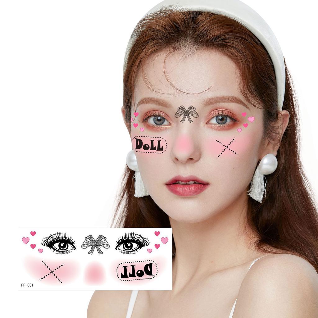 Waterproof Tattoo Stickers, Sweet Spice Girl Blush Face Stickers, Party Makeup, Holiday Prom Tattoo Stickers
