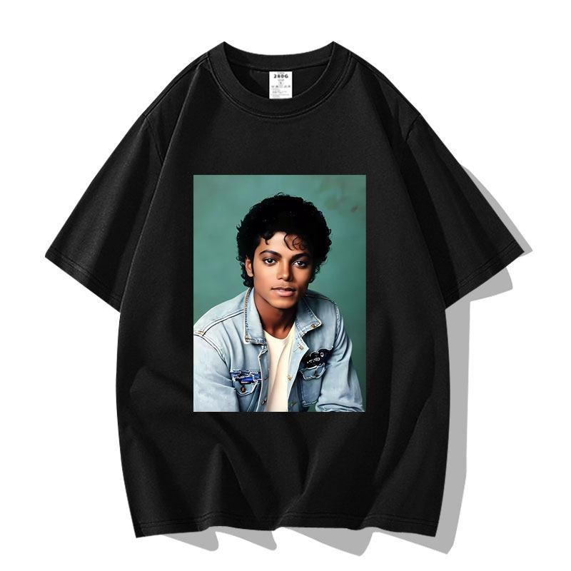 Gedenk Michael Jackson Muster Druck Herren Damen T-Shirt Kinder T-Shirt Junge Mädchen Oberteil Erwachsene Kinder Eltern-Kind Baumwoll-T-Shirt
