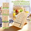 Wood Cookbook Stand with Measurement Conversion Chart Kitchen Desktop Foldable Recipe Book Display Storage Holder