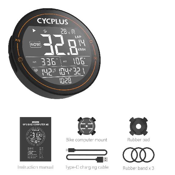 CYCPLUS M2 беспроводной GPS велосипедный компьютер ANT + Bluetooth Велоспорт шоссейный велосипед MTB водонепроницаемый измеритель скорости Cadence Power аксессуары чёрный