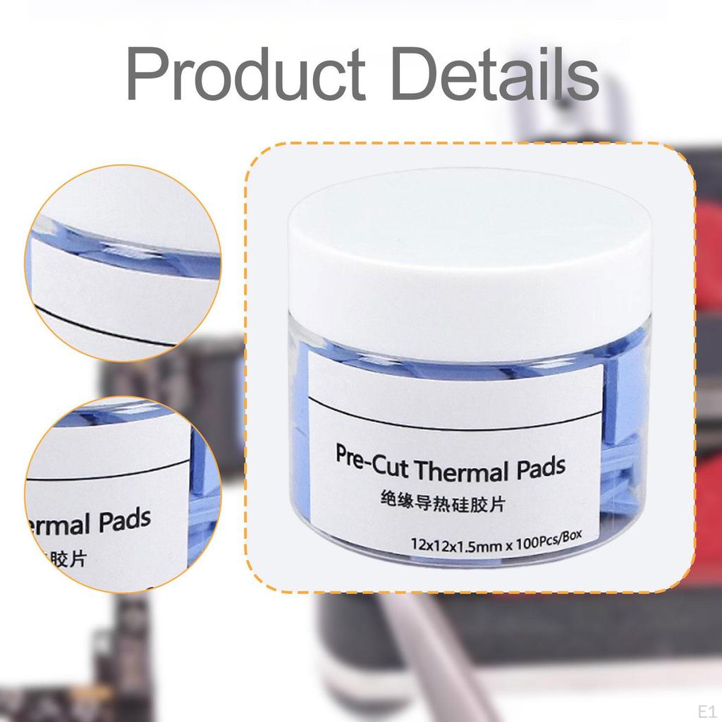 100 kusů Modrá termopodložka Vysoká vodivost Efektivní výkon odvádění tepla
