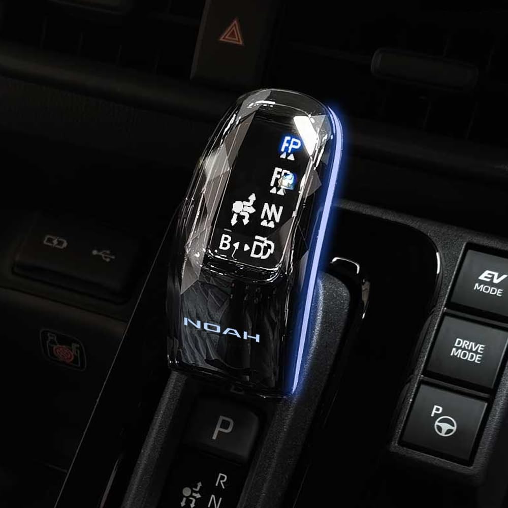 

SAWAKAKI Noah 90 Series Dedicated Shift Knob Shift Lever Crystal LED Illumination 7 Color Changing with Logo Interior Replacement Part Dress-up