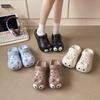 Cute Big-eyed Cat Slippers Bag Head Anti-collision Platform Hole Shoes Girl Heart Outdoor Wear Beach