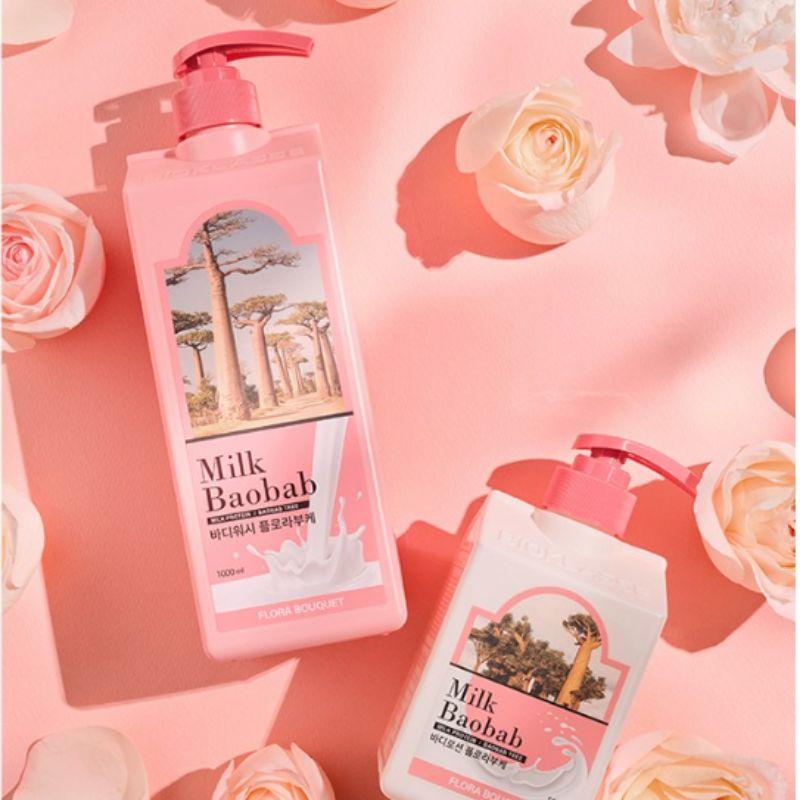 Milk Baobab Body Wash Flora Bouquet 1L – Moisturizing Floral Body Cleanser