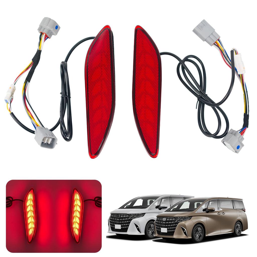 TELLIKA 40 Series Alphard LED Reflector Lamps No Modification Required Small and Brake Activated Flowing LEDs Alphard 40 Series Accessories Custom
