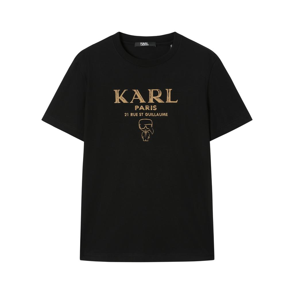 Karl Lagerfeld T Shirt Unisex Black Gold M22X1725997