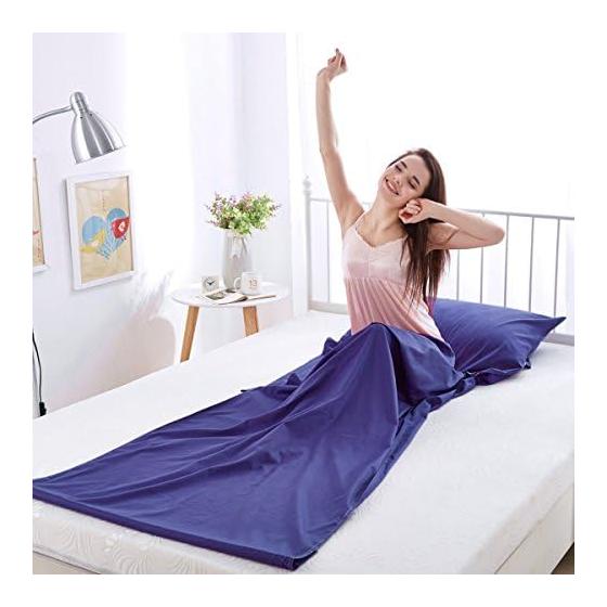 Inner sheet, Sleeping bag, Inner sleeping bag, Travel sheet, Envelope type, Lightweight, Soft to the touch, For travel, trains, hotels, Sleeping in