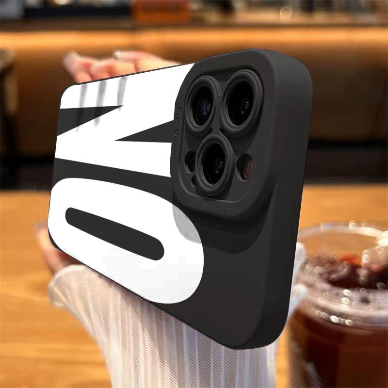 English Words YES NO Pattern Phone Case For iPhone 16 Pro Max 15 14 13 12 11 XS X XR 16E Plus SE 2 16E Shockproof Soft Cover