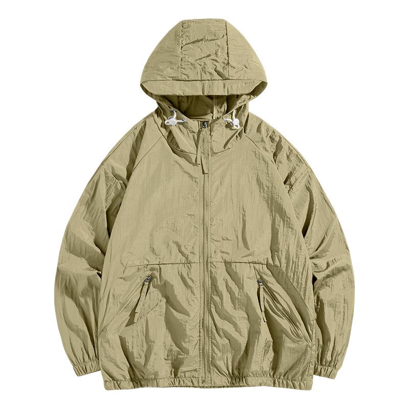 Summer UPF50+ Windbreaker Men's Casual Loose Lightweight Breathable Jacket Women's Fishing Sport UV Protection Skin Hooded Coat