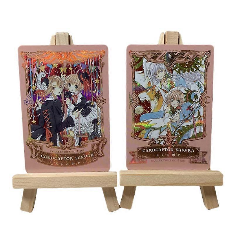 Cardcaptor Sakura Flash Card Colorful Gauze Process Cover Painting Diy Anime Peripheral Game Collection Card Gifts for Friends