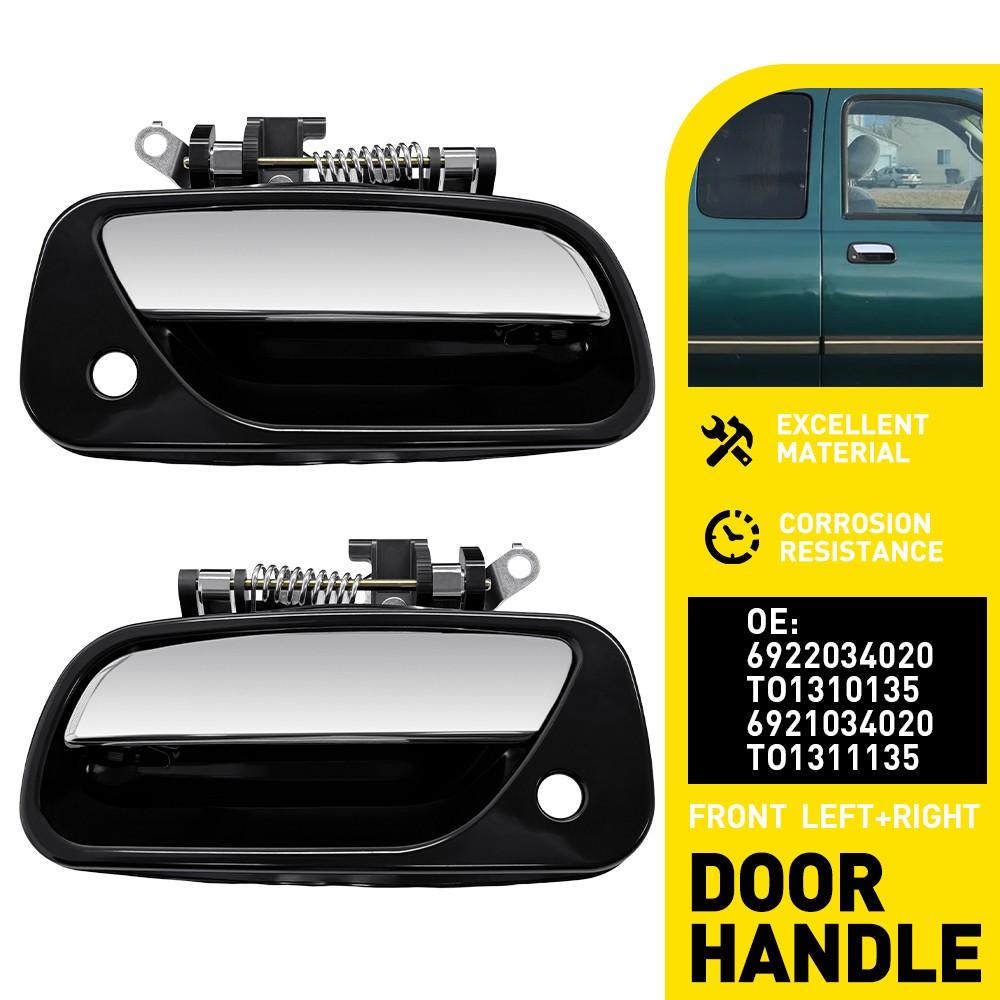 LH & RH Side Exterior Door Handle Chrome Lever For 93-98 Toyota T100 TO1311135