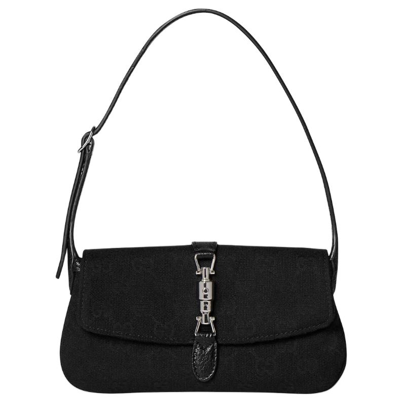 

Gucci Jackie Mini Shoulder Bag With Silver Hardware And Adjustable Strap Women shoulder bag Black 867156-FAFV4-1000 Basic Set (Bag+Dust Bag)