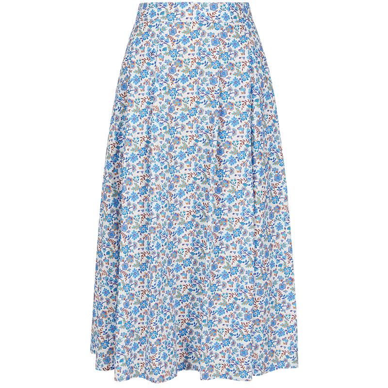 JUZUI Цветочная макси-юбка А-силуэта