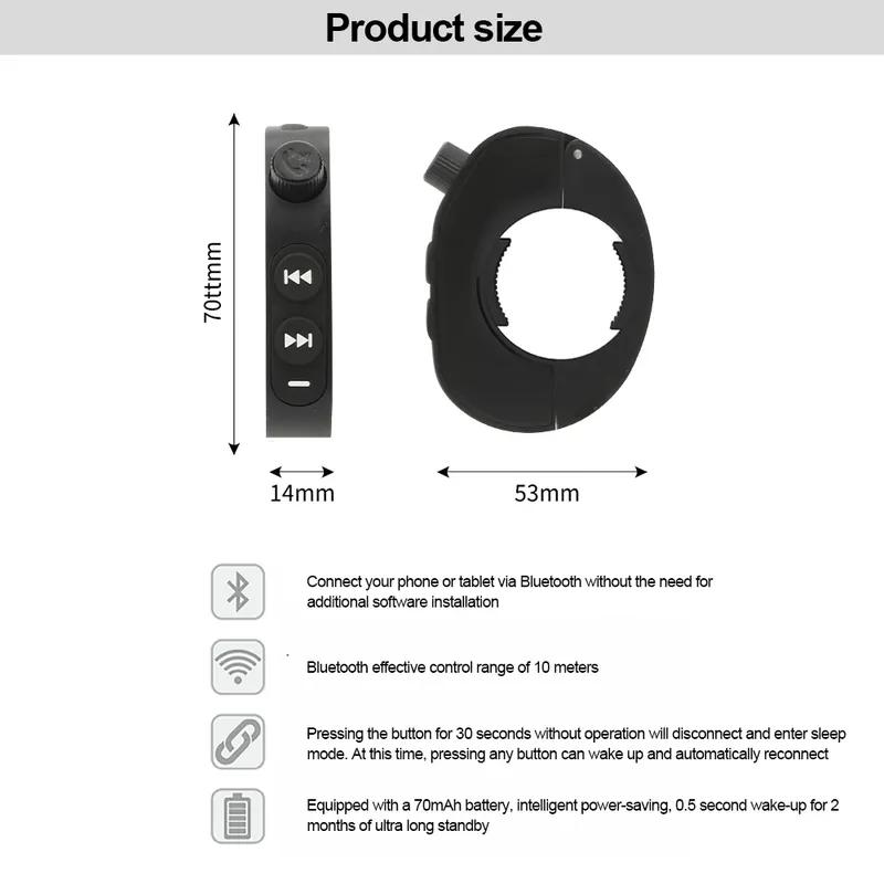 V5.3 Wireless Handlebar Remote Controller Motorcycle Helmet Headset Remote Buttons Handsfree Voice Assistant Kit Waterproof