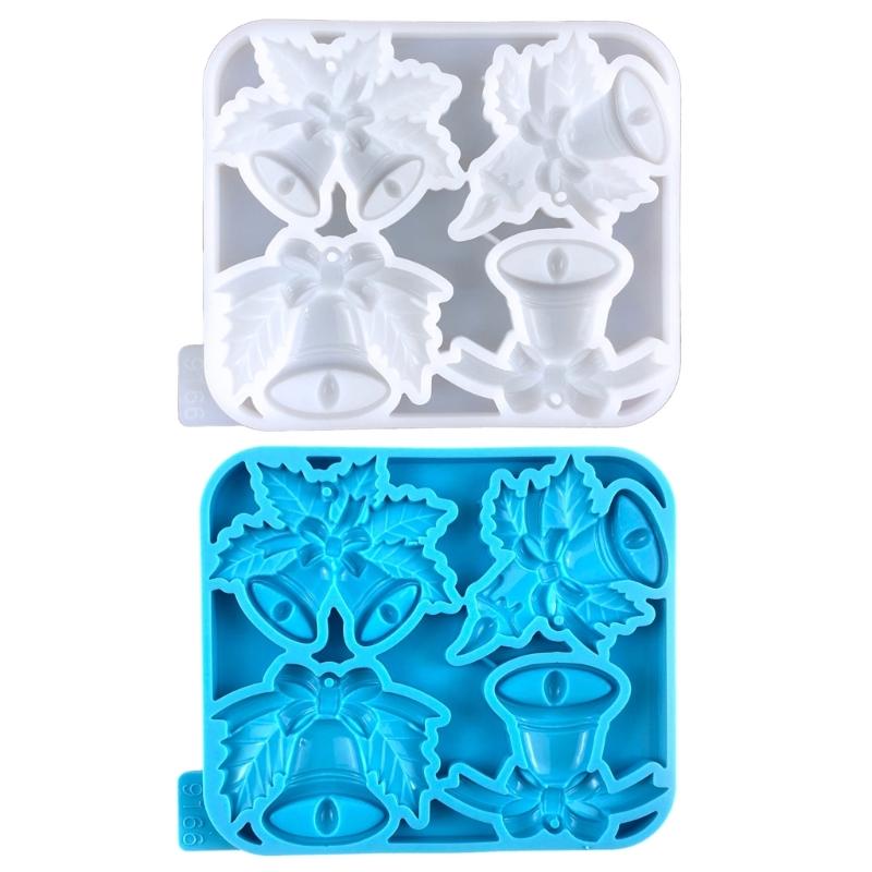Christmas Combination Bells Keychain Mould Crystal Epoxy Silicone Pendant Mould